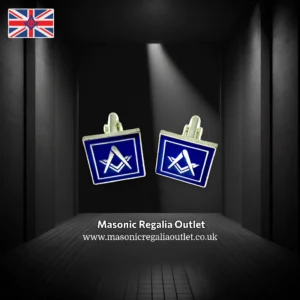 Blue Modern Masonic Cufflinks