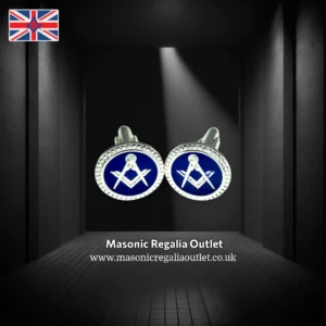 Blue Detailed Masonic Cufflink