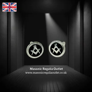 Black Detailed Masonic Cufflink