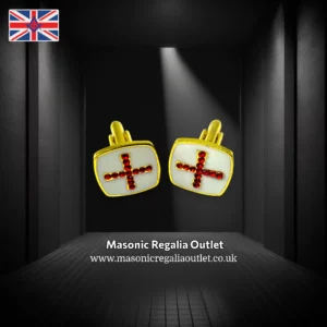 Knights Templar Masonic Cufflinks with Swarvorski Stones